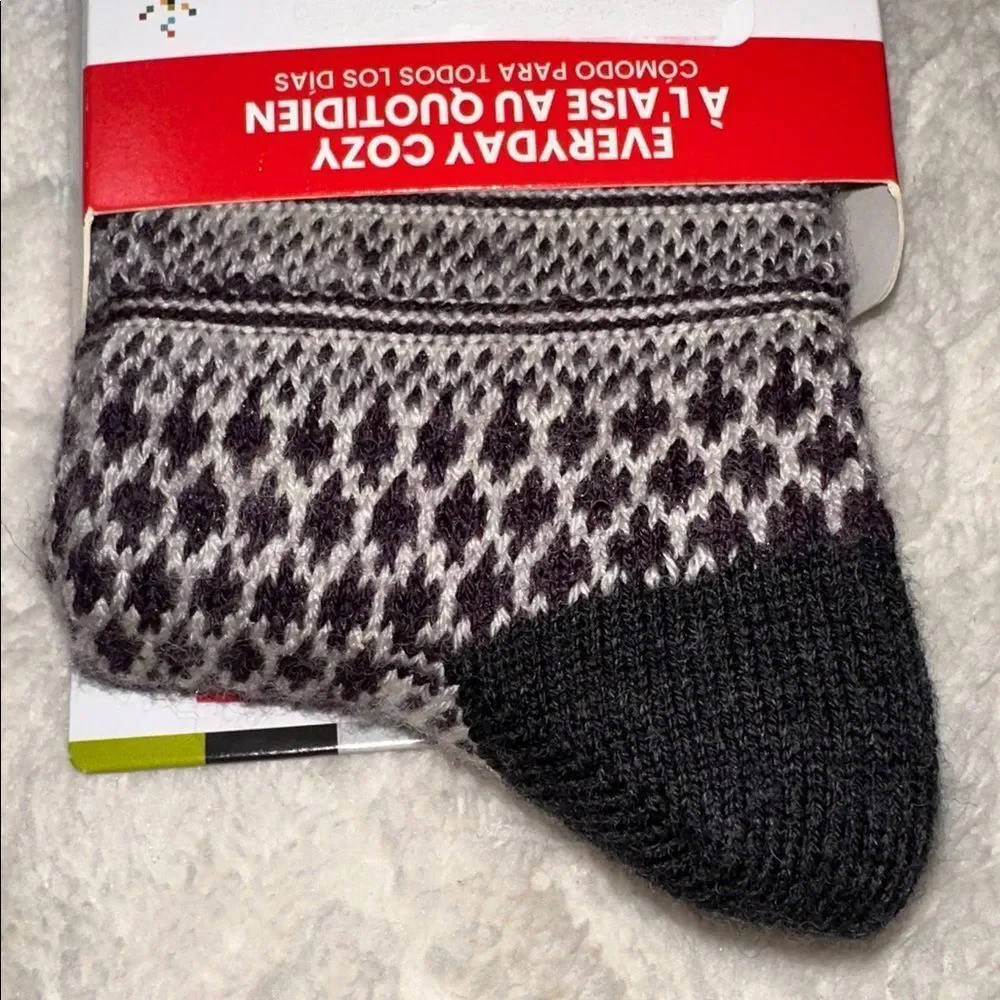 SmartWool XL Women’s Purple Gray Ivory Everyday Popcorn Merino Wool Blend Socks